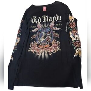 Limited Time Only: Ed Hardy Long Sleeve Shirt + Free Hat | Holiday Combo Deal